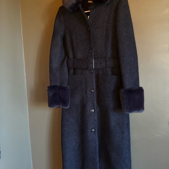 Gorgeous dark blue wool Ted Baker London coat - Picture 2 of 7